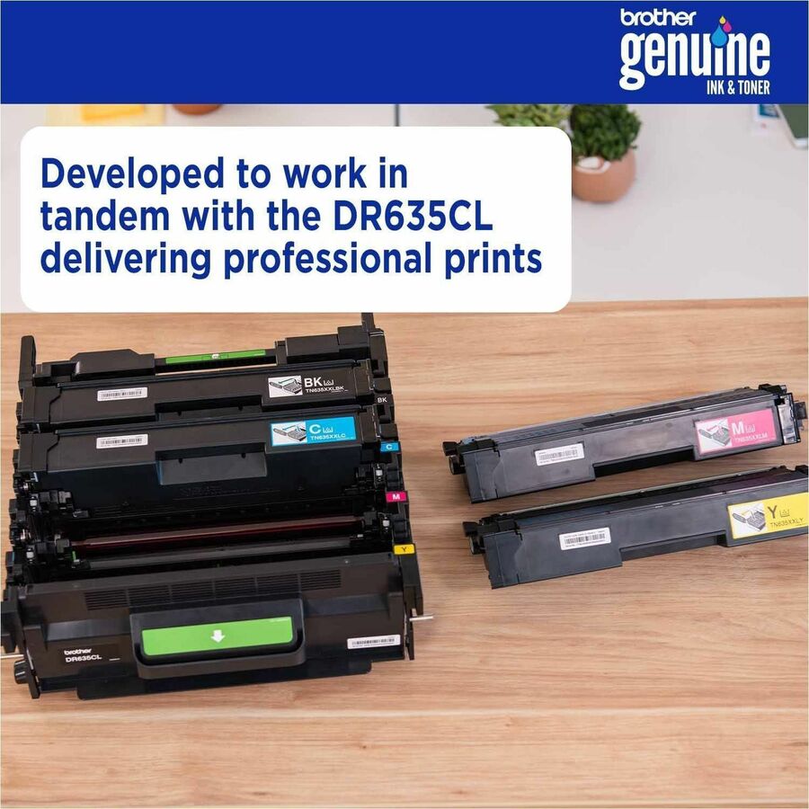 Brother TN635XXLY Original Super High Yield Laser Toner Cartridge - Yellow Pack - 6,500 pages