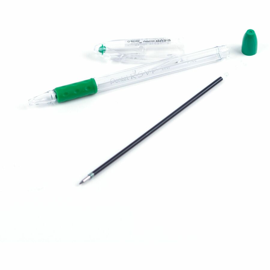 Pentel R.S.V.P. Ballpoint Pen, (0.7mm), Green Ink