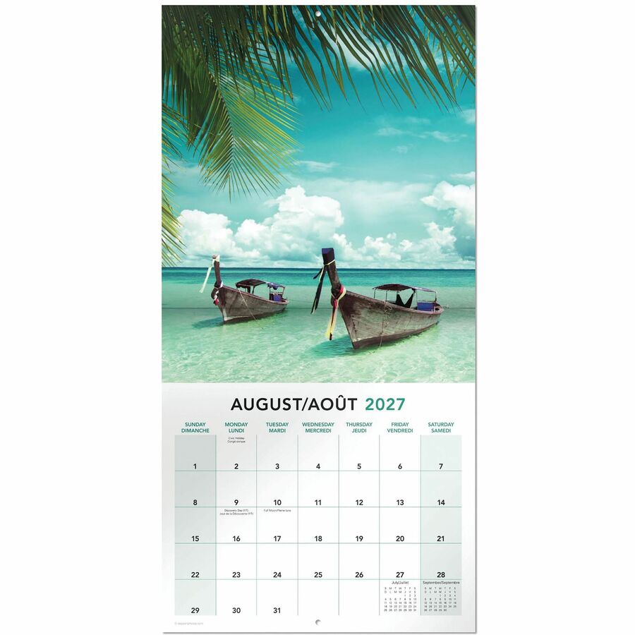 Calendrier mural Mead&reg; 2027 de 16 mois, Paradis