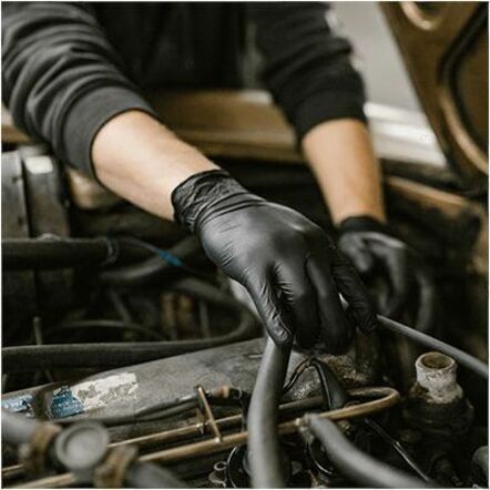 Picture of Gloveworks Black Nitrile Powder-Free Exam Gloves