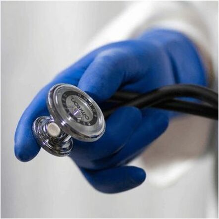 Picture of Gloveworks Blue HD Latex Powder-Free Exam Gloves