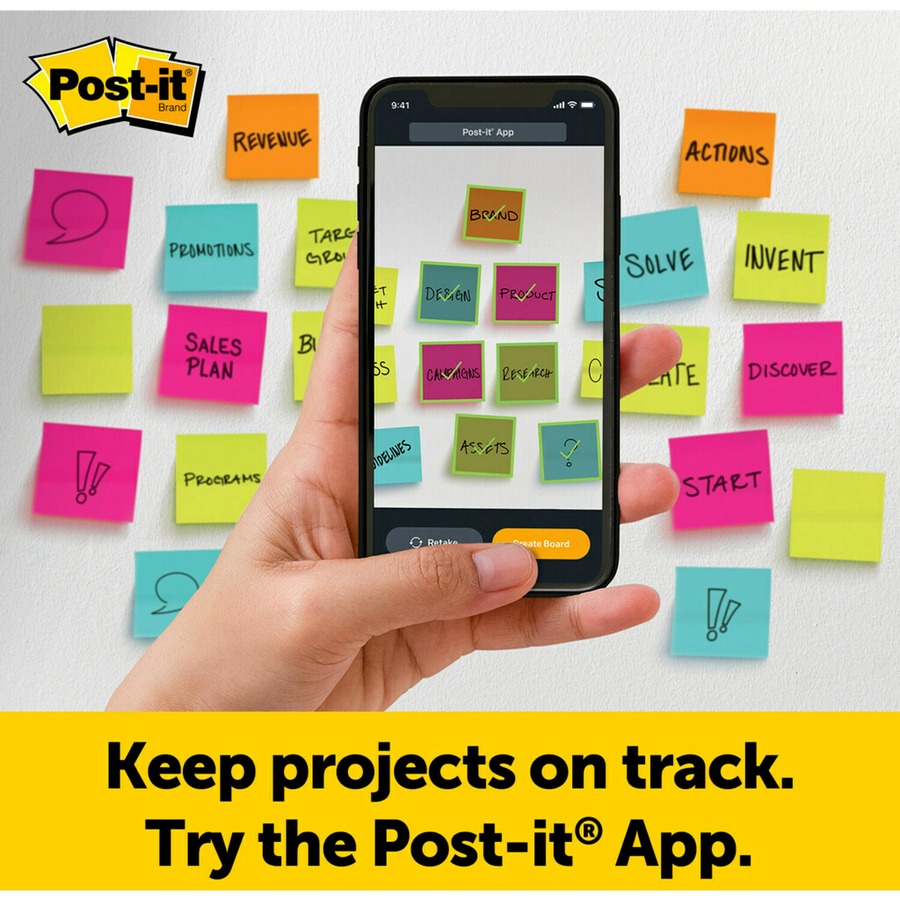 Post-it® Self-Stick Easel Pads with Faint Rule - 30 Sheets - Stapled - Feint Blue Margin - 18.50 lb Basis Weight - 25" x 30" - Yellow Paper - Self-adhesive, Repositionable, Resist Bleed-through, Removable, Sturdy Back, Cardboard Back - 2 / Carton