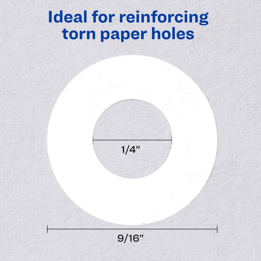 Self-Adhesive Hole Reinforcement Labels Round Stickers, 250pcs Hole Punch  Protector Stickers Loose Leaf Paper Hole Sticker(White)