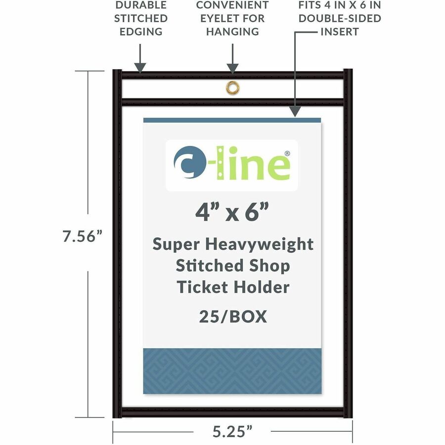 C-Line Stitched Vinyl Shop Ticket Holders