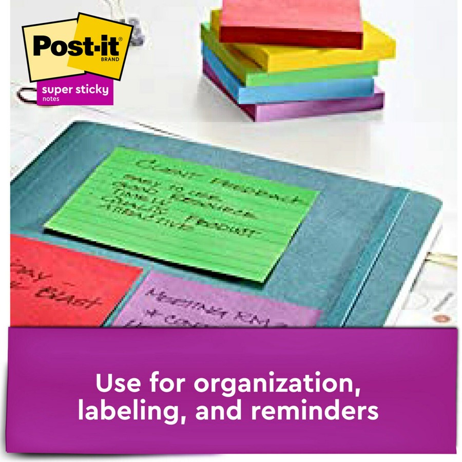 Post-it® Super Sticky Notes - Playful Primaries Color MMM6228SSAN, MMM  6228SSAN - Office Supply Hut