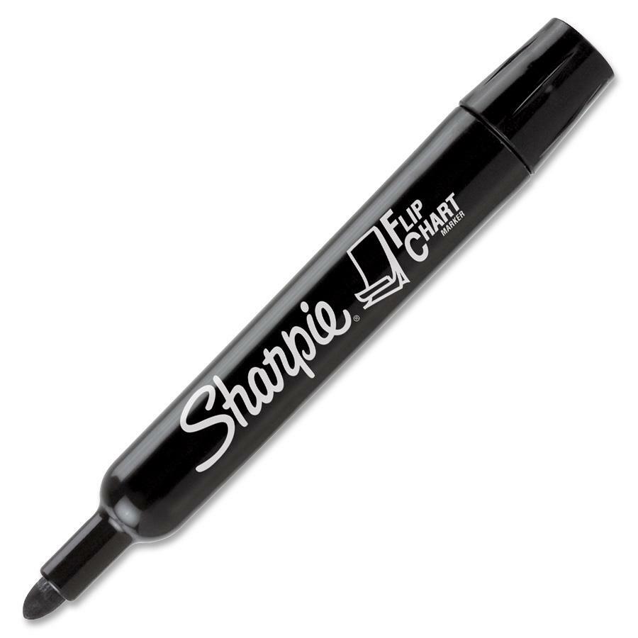 Sharpie Flip Chart Markers - Bullet Marker Point Style - Assorted Water Based Ink - Assorted Barrel - 4 / Set - Flipchart Markers - SAN22474