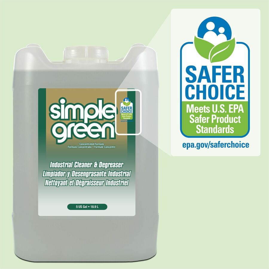 Simple Green Industrial Cleaner/Degreaser - Concentrate Liquid - 640 fl oz (20 quart) - Original Scent - 1 Each - White - Multipurpose Cleaners - SMP13006