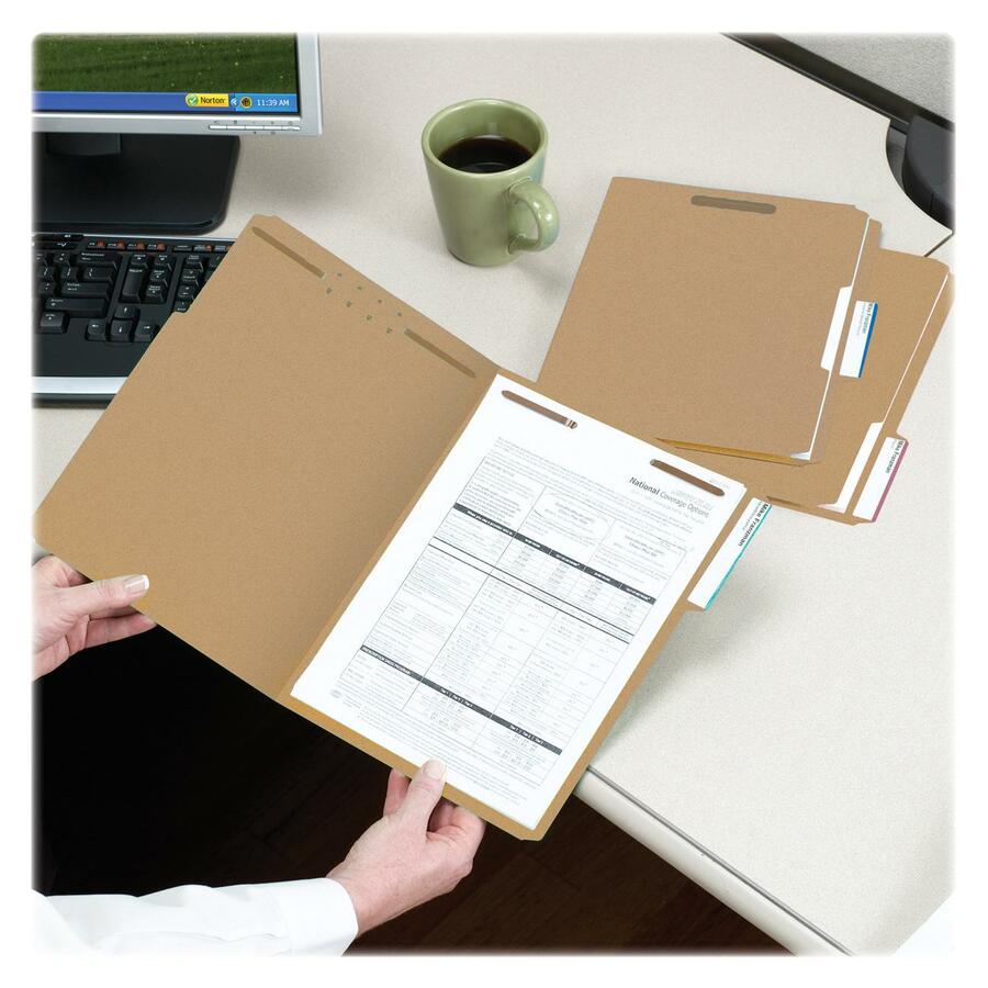 Smead 1/3 Tab Cut Legal Recycled Fastener Folder