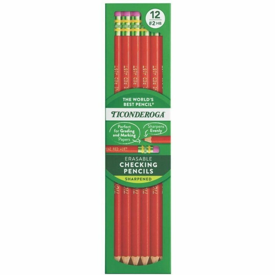 Ticonderoga Eraser Tip Checking Pencils - Colored Pencils | Dixon ...