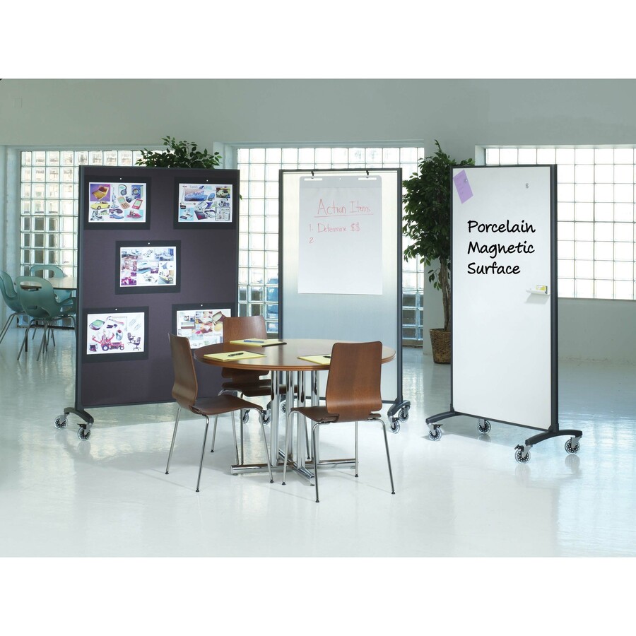 Quartet® DuraMax® Presentation Easel With Whiteboard/Flipchart Holder,  72H, Gray - Zerbee