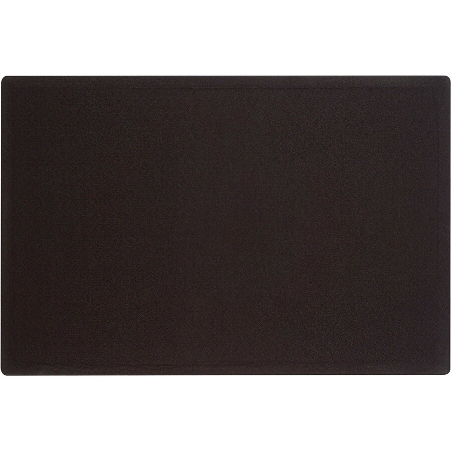 Quartet Oval Office Bulletin Board - 24" Height x 36" Width - Black Fabric Surface - Frameless, Flexible - Black Frame - 1 Each