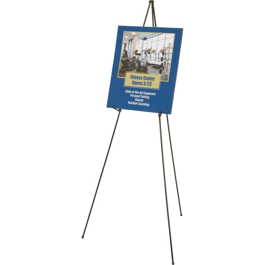 Quartet Instant Easel - 2.27 kg Load Capacity - 63" (1600.20 mm) Height - Steel - Black - Easel Boards - QRT29000