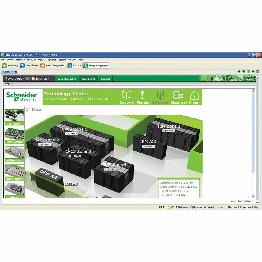 License, EcoStruxure IT Data Center Expert, paper, perpetual, 10 nodes - Standard - PC