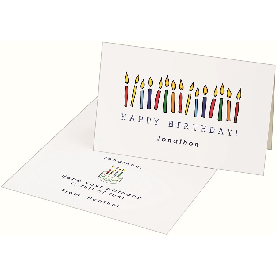 Avery® Half-Fold Greeting Cards, Matte, 5-1/2" x 8-1/2" , 20 Cards/Envelopes - 97 Brightness5 1/2" x 8 1/2" - Matte - 20 / Pack - Heavyweight, Printable, Hassle-free, Jam-free, Smudge-free = AVE03265