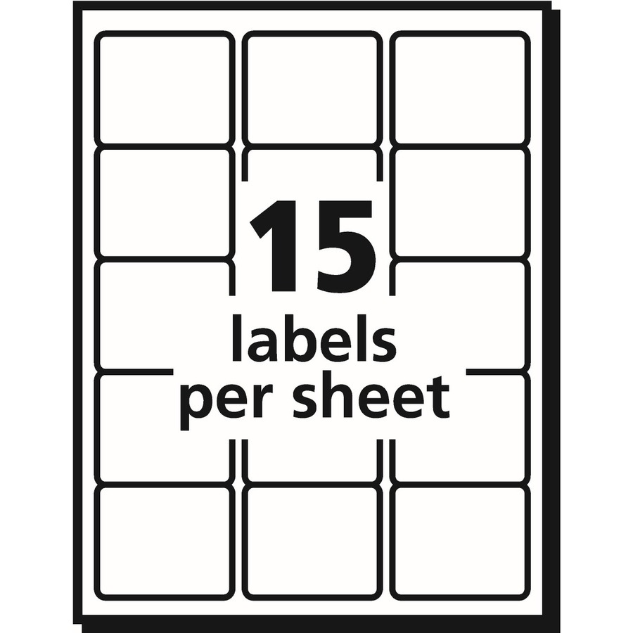 Avery® Durable ID Labels, Permanent Adhesive, 2" x 2-5/8" , 750 Labels (6578) - 2" Height x 2 5/8" Width - Permanent Adhesive - Rectangle - Laser - White - Film, Polyester - 15 / Sheet - 50 Total Sheets - 750 Total Label(s) - 750 / Pack - Mailing & Address Labels - AVE06578