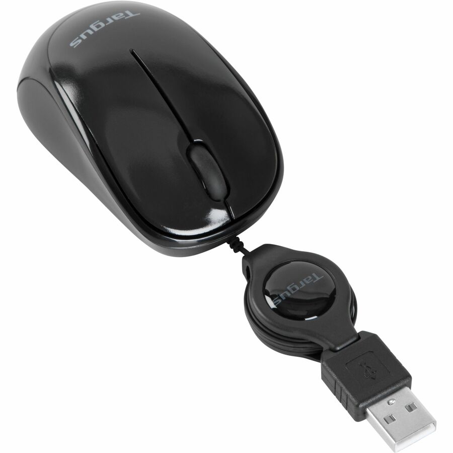 Targus Compact Laptop Mouse - Optical - USB - Black, Gray