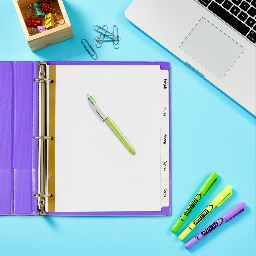 Avery® Avery®Big Tab™ Write & Erase Dividers 5 tabs - 5 x Divider(s) - 5 Write-on Tab(s) - 5 - 5 Tab(s)/Set - 8.5" Divider Width x 11" Divider Length - 3 Hole Punched - White Paper Divider - White Paper Tab(s) - Recycled - 5 / Set