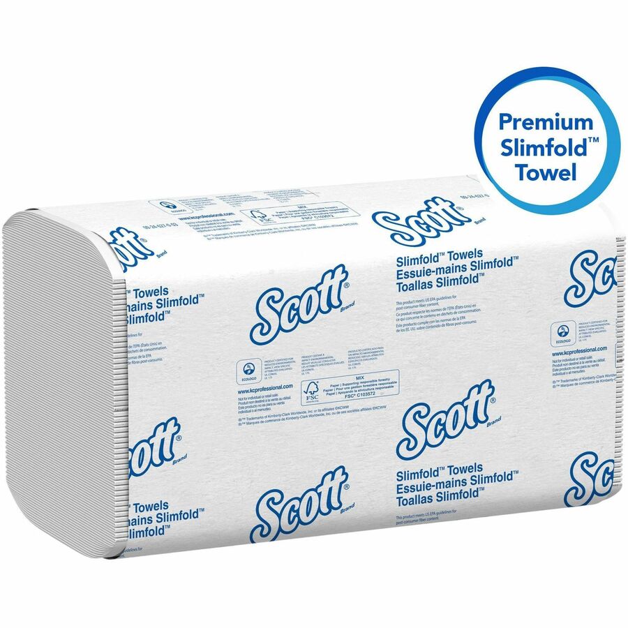 Scott Pro Slimfold Paper Towels - 7.50" x 11.60" - White - 90 Per Pack - 2160 / Carton