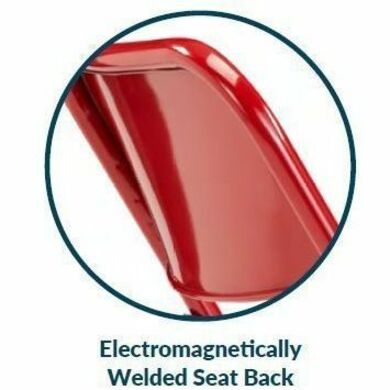 National Public Seating 200 Series All-Steel Folding Chair - Tubular Steel Frame Material - Red - Steel, Polypropylene - 4 / Carton