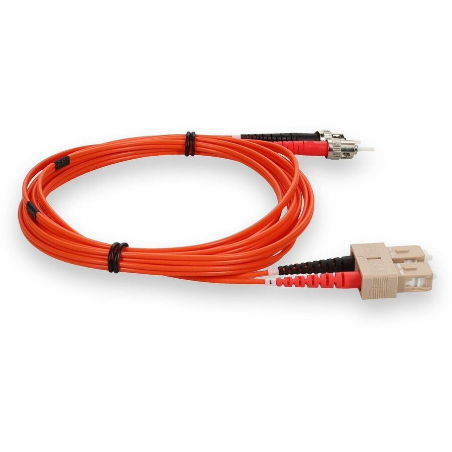 AddOn 3m ST to SC Orange OM1 Duplex OFNR (Riser-Rated) MMF Fiber Patch Cable