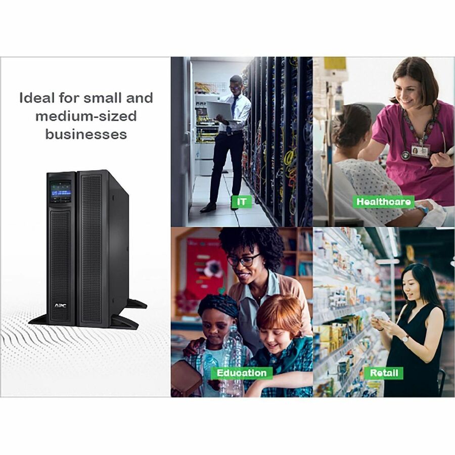APC Smart-UPS X, Line Interactive, 3kVA, Rack/tower convertible 4U, 208V, 2x NEMA L6-20R+4x IEC C13+2x IEC C19, SmartSlot,Extended runtime,Short depth