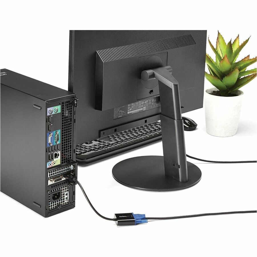 StarTech DisplayPort to VGA Adapter, Active DP to VGA Converter, 1080p Video, DP to VGA Adapter Dongle (Digital to Analog), DP 1.2