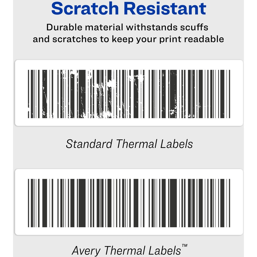 Avery® Direct Thermal Multipurpose Labels - 9/16" Height x 3 7/16" Width - Permanent Adhesive - Rectangle - Direct Thermal - White - Paper - 130 / Roll - 2 Total Sheets - 260 Total Label(s) - 260 / Box - Multipurpose Labels - AVE04155