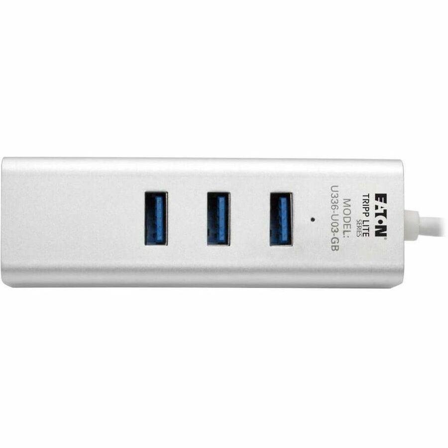 Tripp Lite by Eaton USB 3.0 SuperSpeed to Gigabit Ethernet NIC Network Adapter with 3 Port USB 3.0 Hub