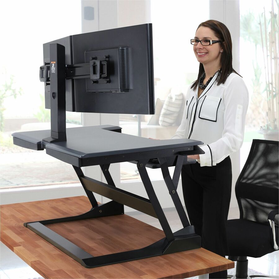 Ergotron - Workfit-T, poste de travail assis-debout (noir)