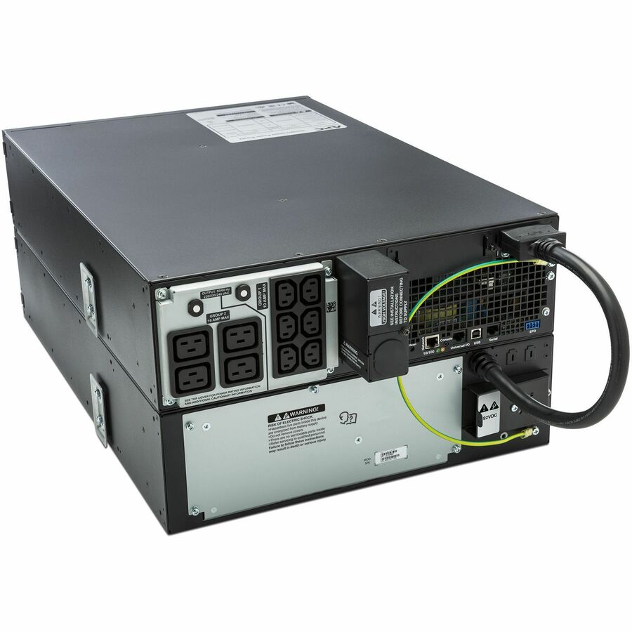 APC Smart-UPS On-Line, 5kVA, Rackmount 3U, 208V, 4x C13+4x C19 IEC outlets, Network Card+SmartSlot, Extended runtime, W/ rail kit
