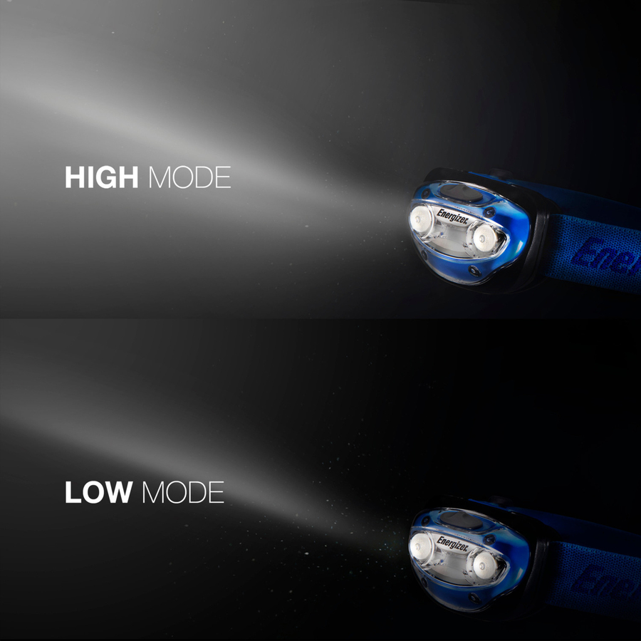 Energizer Vision LED Headlamp - LED - 100 lm Lumen - 3 x AAA - Battery - Impact Resistant, Water Resistant - Blue - 1 / Pack