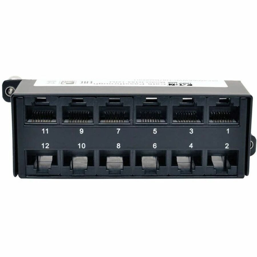 Tripp Lite by Eaton High Density Cat6A Pass-Through Cassette 12 RJ45 - 24 x RJ-45