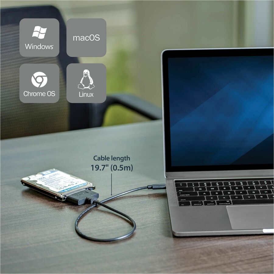 StarTech.com 3.5in Silver USB 3.0 External SATA III Hard Drive Enclosure  with UASP Portable External HDD External hard drive enclosure Connects a  3.5 SATA hard drive through an available USB port HDD