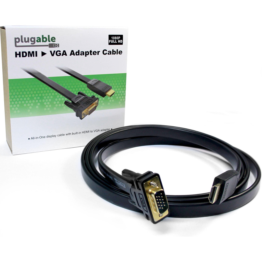 Plugable HDMI To VGA Adapter, 6 Foot (1.8 Meter)