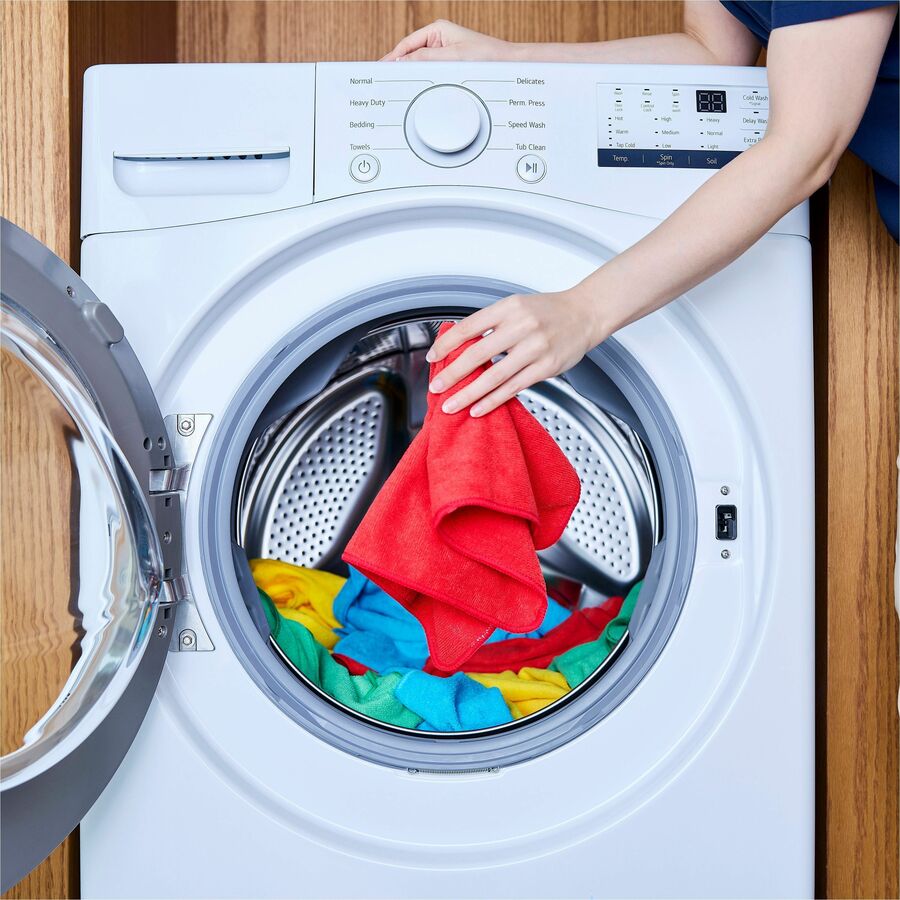 Rubbermaid Commercial - Chiffon en microfibre commercial l&eacute;ger 2x12 rouge