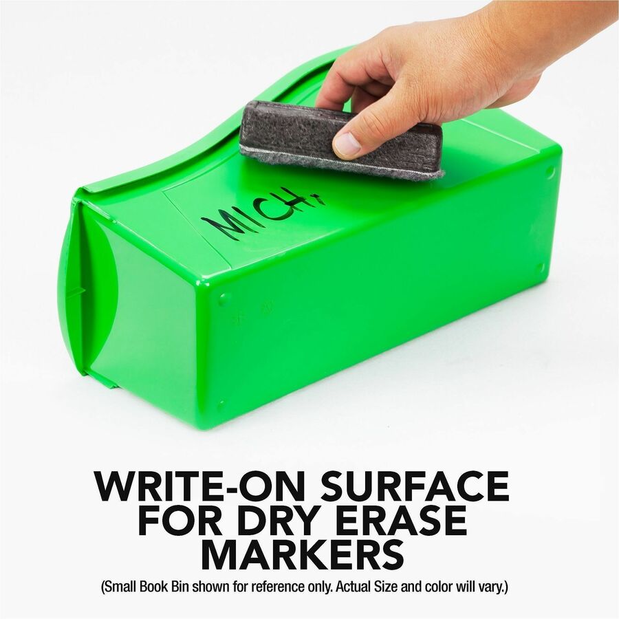 Storex Large Book Bin, Assorted Colors, Set of 5