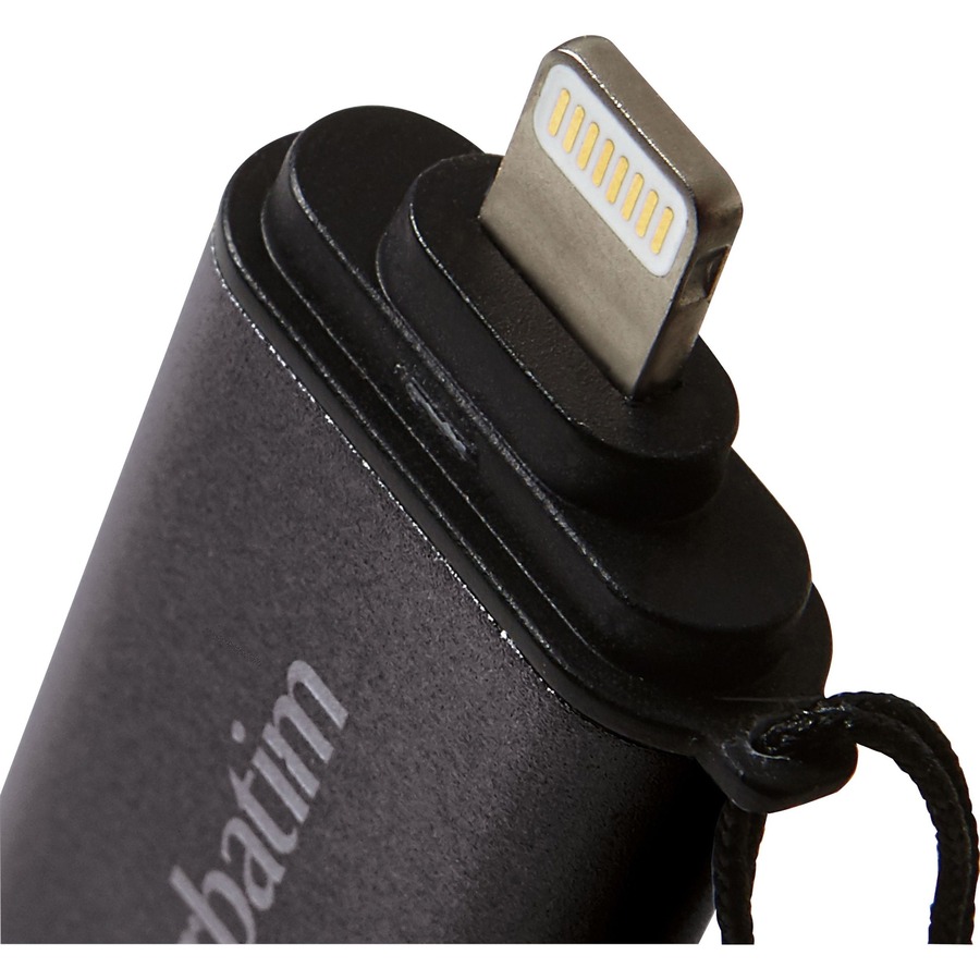 Verbatim USB 3.0 for Apple Lighting Devices - 32 GB - Lightning, USB 3.2 (Gen 1) Type A - Graphite - Lifetime Warranty - 1 Each = VER49300