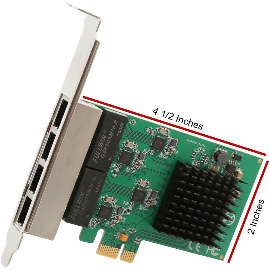 SYBA 4 Port Gigabit Ethernet PCI-e x1 Network Interface Card