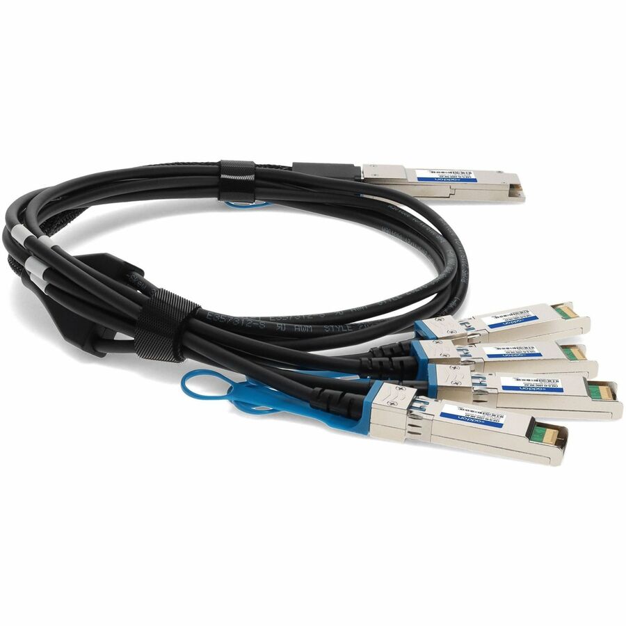 AddOn Arista Networks® CAB-Q-4S-100G-3M Compatible TAA Compliant 100GBase-CU QSFP28 to 4xSFP28 Direct Attach Cable (Passive Twinax, 3m)