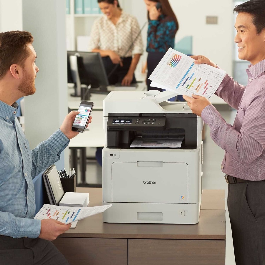 Brother MFC MFC-L8610CDW Wireless Laser Multifunction Printer - Color -  Copier/Fax/Printer/Scanner - 33 ppm Mono/33 ppm Color Print (2400 x 600 dpi  class) - Automatic Duplex Print - Upto 40000 Pages Monthly 