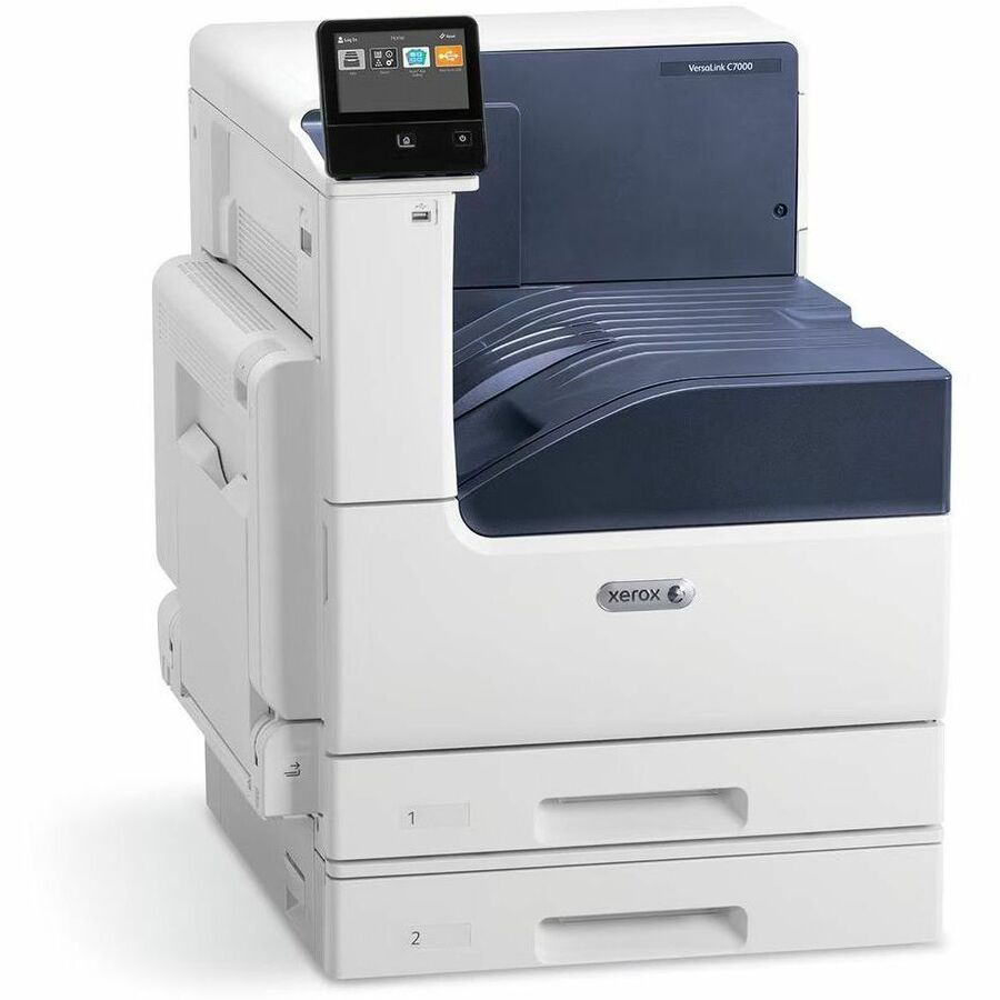 Xerox VersaLink C7000 Single Function Color Printer 35ppm. Duplex, 520 Sheet Standard Tray, 1200x2400 dpi Led, Postscript, 2GB 5 Inch Touch Screen User Interface