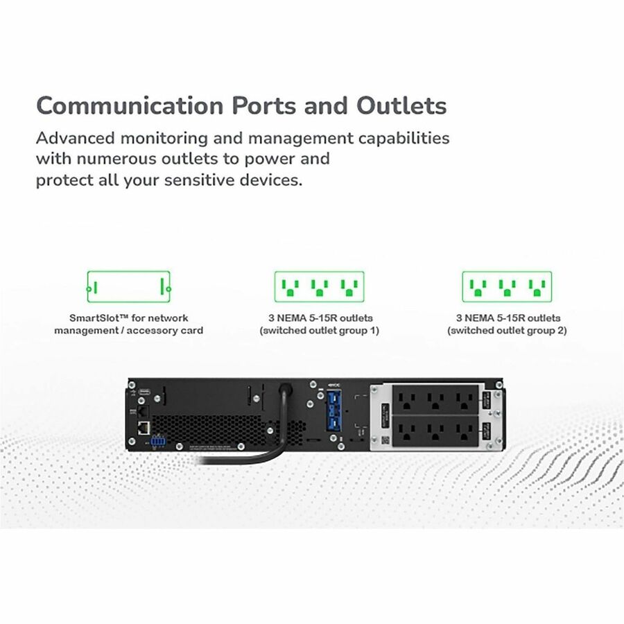 APC Smart-UPS On-Line, 1500VA, Rackmount 2U, 120V, 6x NEMA 5-15R outlets, SmartSlot, Extended runtime, W/ rail kit