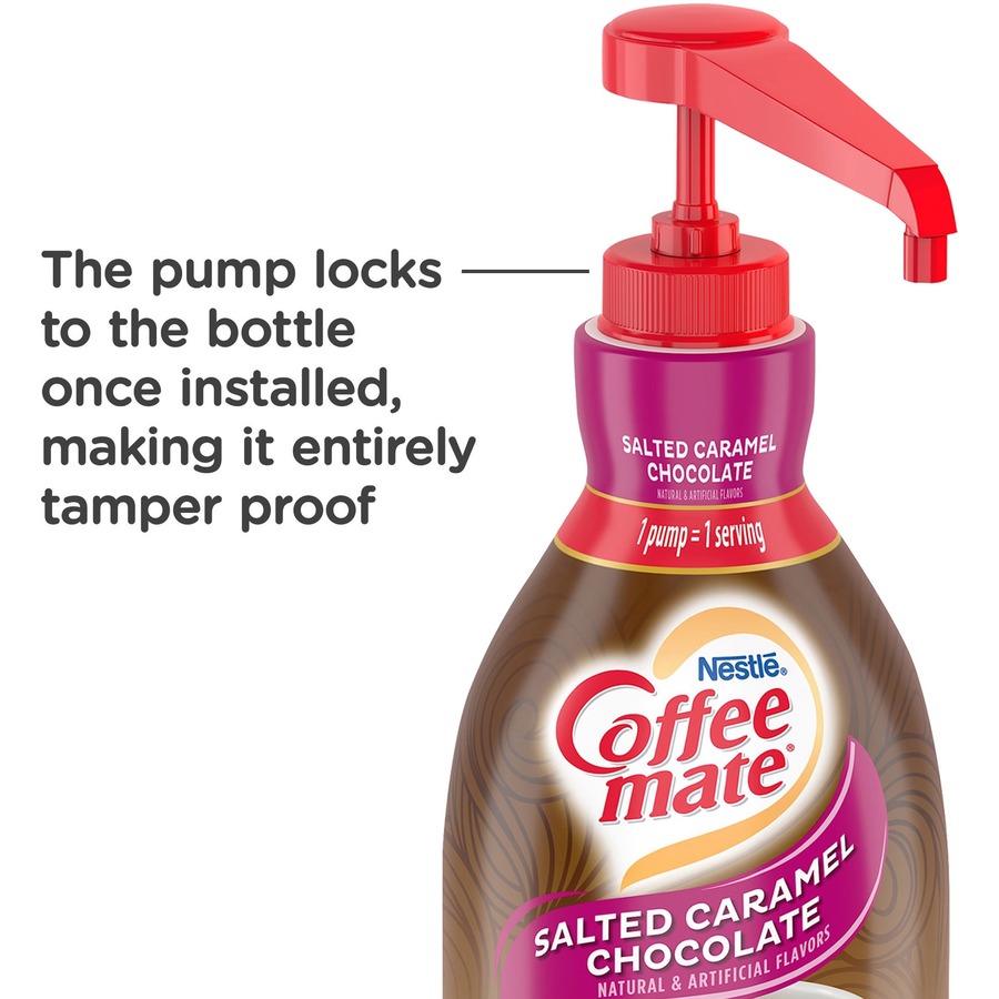 Coffee mate Salted Caramel Chocolate Liquid Coffee Creamer Pump Bottle - Salted Caramel Chocolate Flavor - 50.7 fl oz - 1 Each Bottle - 300 Serving