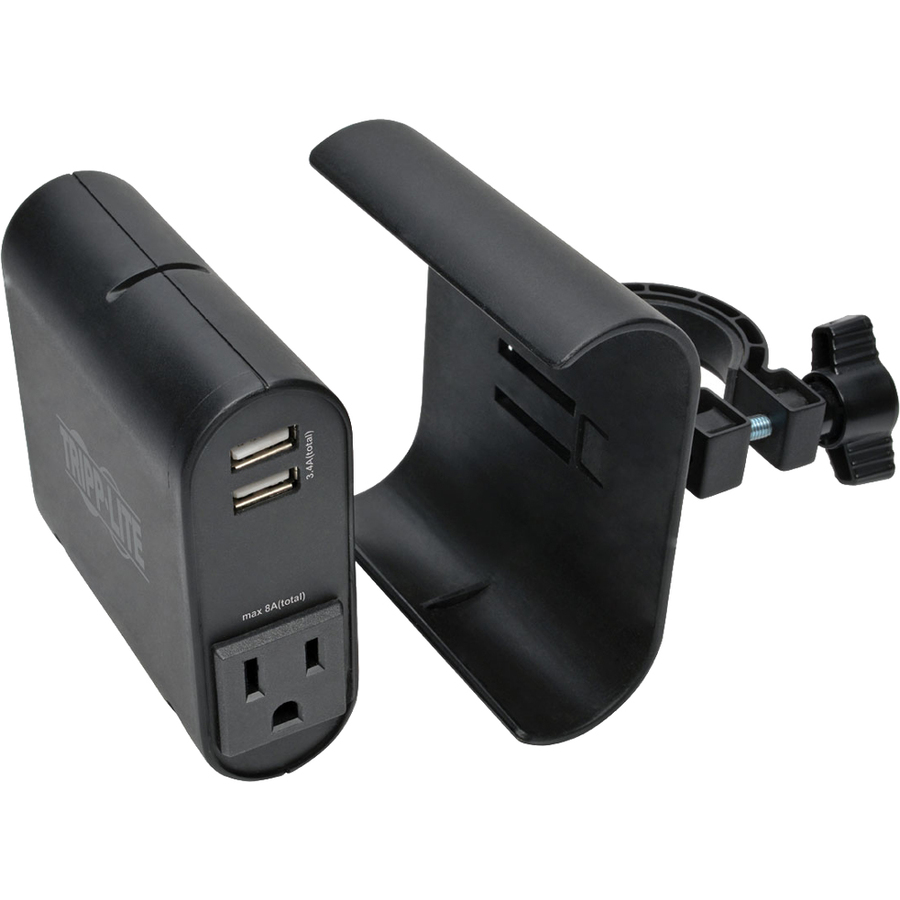 Tripp Lite by Eaton AC/USB Charging Clip for Display Mounts w/ 2 USB Ports & 2 5-15R