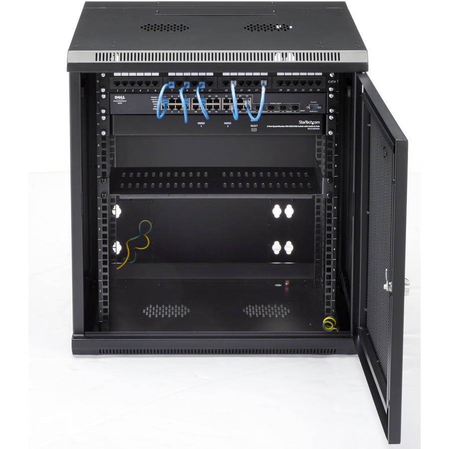 StarTech.com 4-Post 12U Wall Mount Network Cabinet, 19 Hinged Wall-Mounted Server  Rack for IT Equipment, Flexible Lockable Rack Enclosure - Wall-Mount Server  Rack for rackmount equipment - Flexible data rack features a