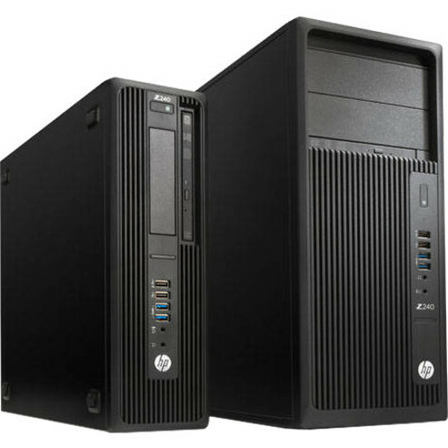 HP Z240 Workstation - 1 Xeon E3-1245 v6 - 8 GB - 1 TB HDD - 256 GB