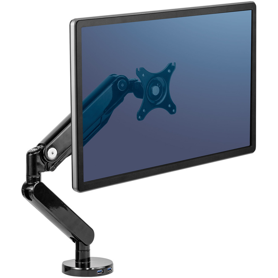 Fellowes Platinum Series Single Monitor Arm - 1 Display(s) Supported30" Screen Support - 9.07 kg Load Capacity - 1 Each - Monitor Arms - FEL8043301