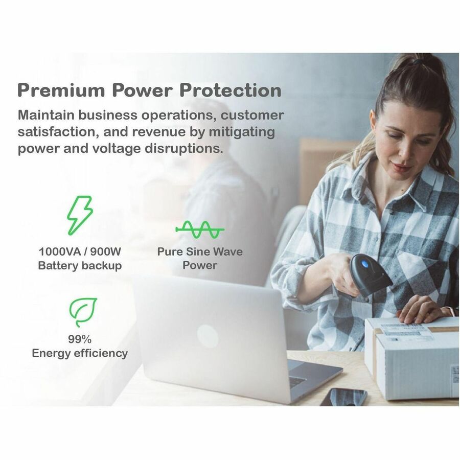 APC Smart-UPS, Line Interactive, 1000VA, Tower, 120V, 8x NEMA 5-15R outlets, SmartConnect Port+SmartSlot, AVR, LCD