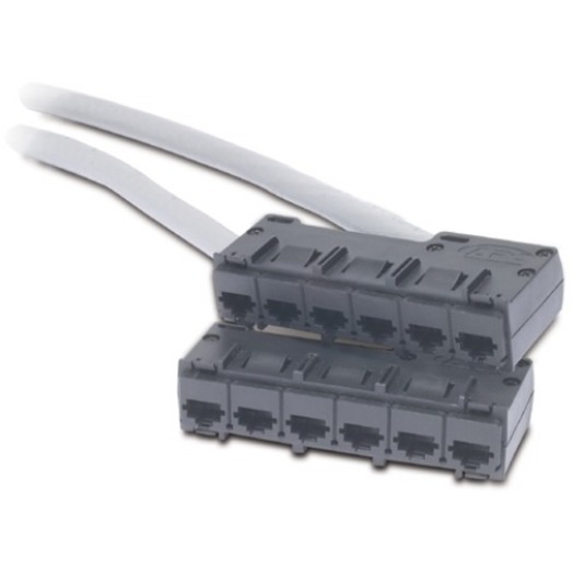 APC Cat5e CMR Data Distribution Cable - RJ-45 Female - RJ-45 Female - 9ft - Gray