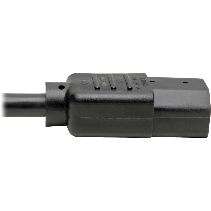 Tripp Lite by Eaton Power Cord Splitter C14 to 2xC13 PDU Style - 10A 250V 18 AWG 18-in. (45.72 cm) Black